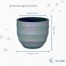 Green bubble Pot Bordo New Egg Grey