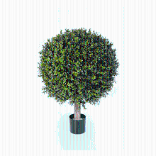 Buxus bol op stam kunstplant   55 cm