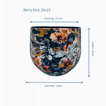 Green bubble Designed by Lammie Pot Berry blue