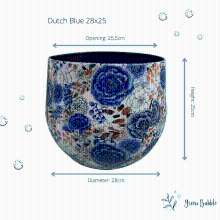 Green bubble Designed by Lammie pot Dutch Blue