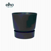 Green bubble Pot Elho Greenville zwart