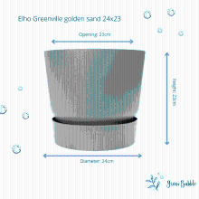 Pot Elho Greenville golden sand
