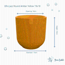 Pot Elho Jazz Round amber yellow