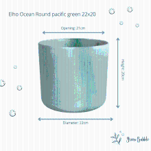 Green bubble Pot Elho Ocean Round pacific green