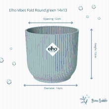 Pot elho Vibes Fold Round groen