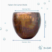 Green bubble Pot Fabien old camel