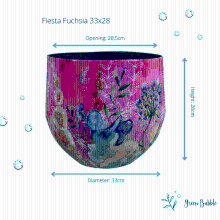 Green bubble Designed by Lammie pot Fiesta Fuchsia