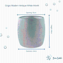 Pot Grigio Modern Antique White