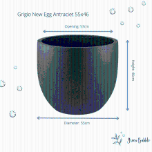 Green bubble Pot Grigio new egg antraciet