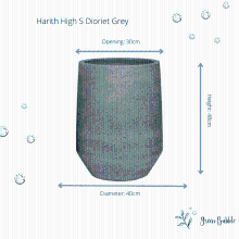 Pot Harith High Dioriet Grey