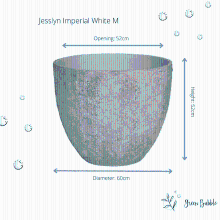 Green bubble Pot Jesslyn Imperial White