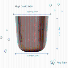 Green bubble Pot Mayk gold