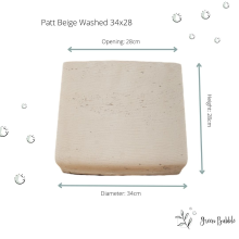 Green bubble Pot Patt Beige Washed