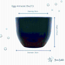 Green bubble Pot Eggy Antraciet