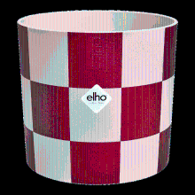 Green bubble Pot Elho Blocks & Stripes bordeaux