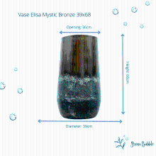 Green bubble Vaas Elisa Mystic Bronze