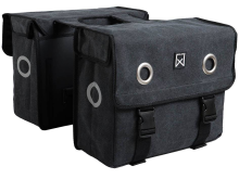 Blokker.Nl Dubbele fietstas Canvas Tas 46L Zwart