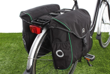 Blokker.Nl Dubbele fietstas Bagagetas 300 38L Zwart/groen