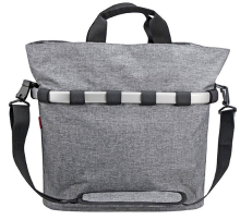 KLICKfix Enkele fietstas Bikebasket Oval M Twist Silver 17L