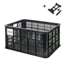 Basil Fietskrat Crate L 40L Black MIK 2.0