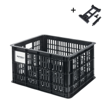 Basil Fietskrat Crate M 29,5L Black MIK 2.0