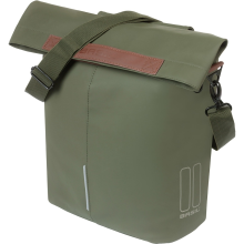 Basil Enkele fietstas City Shopper MIK Hooks 16L Moss Green
