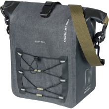 Basil Enkele Fietstas Navigator Storm MIK Hooks M 12 15L Zwart