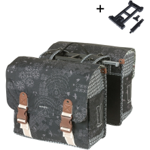 Basil Dubbele Fietstas Bohème MIK 2.0 32L Charcoal