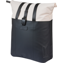 Basil Enkele fietstas Vive Shopper MIK Hooks 15 20L Wit/Zwart