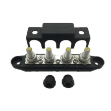 DC min ( ) verdeelrail 4xM10 + 3xM4 Zwart