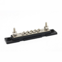 DC min ( ) verdeelrail met kap 2xM6 + 10xM4 Zwart