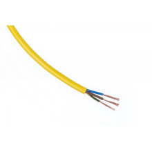 PVC 230VAC Kabel H05VV F 3x1,5mm Geel
