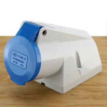 Ilme Wandcontactdoos CEE 4 polig 16A   Vrouwelijk   Blauw