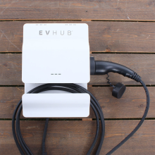 EVHUB Laadstation type 1, 16A, 1 fase, 8 meter rechte laadkabel   Wit