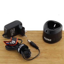 Ferm CDA1139 Charger Adapter 12V met base