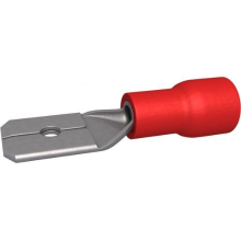 BizLine Kabelschoen/ Vlaksteker Mannelijk Rood 0,5 1,5mm2   6,3 x 0,8 mm