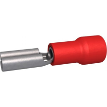 BizLine Kabelschoen/ Vlaksteker Vrouwelijk Rood 0,5 1,5mm2   6,3 x 0,8 mm