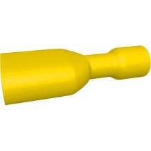 BizLine Kabelschoen/ Vlaksteker Geïsoleerd Vrouwelijk Geel 4 6mm2   6,3 x 0,8 mm