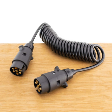 Spiraalkabel 7 polig 1,5mm2   12V   1,5 meter