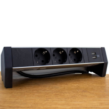 Ratio Bureau Stekkerdoos Desk Top Plus, 3xSchuko + 2xUSB A 4.2A   0,6m Prolink kabel