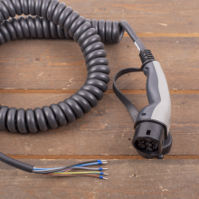 Ratio Laadkabel Type 2 naar open einde   3x16A   4 meter   Coiled   Basic Line