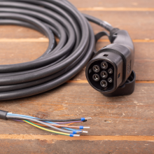 Ratio E Line Laadkabel Type 2 naar open einde   3x16A   7,5 meter