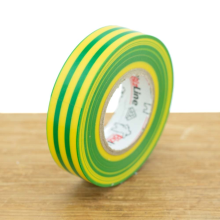 BizLine Hoogwaardige vinyltape 19mm x 20m geel/groen