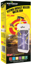 Weitech Insectenlamp met 2 aanzuigventilatoren   50 m²   UV (WK0116)   tegen muggen, vliegen en motten