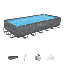 Bestway APX365 opbouwzwembad   rechthoekig   L732 x B366 x H132 cm | All Season luxezwembad