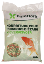 Famiflora sticks mix vissenvoer 15L   Voordelige mix van drijvende sticks voor een gezond en kleurrijk vijverleven   Voor o.A. Goudvissen en goudwinden
