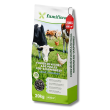 Famiflora Gedroogde koe  & kippenmest   20 kg   voor 400 m²