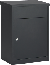 Practo Garden Pakkebrievenbus edmonton mat zwart   Met sleutelslot   26x39x53,5cm   RAL 9005