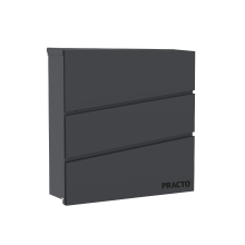 Practo Garden Dijon wandbrievenbus   37 x 11 x 37 cm – antraciet – modern design – met cilinderslot   Briefopening 33,5 x 3,3 cm