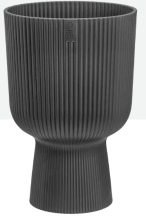 Elho Vibes Fold Coupe 30 Bloempot   Ø 29.5 X H 44.7 Cm   Antraciet   Gerecycled Plastic